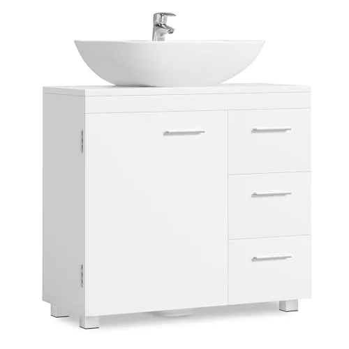 VASAGLE Mueble Bajo Lavabo, Armario de Baño