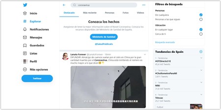 Coronavirus Busqueda En Twitter Twitter Goog