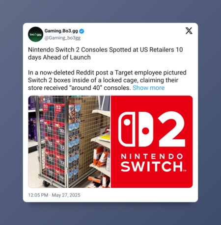 Nintendo ha tenido que intervenir rápido para evitar problemas. Se filtran vídeos de Switch 2 que ya están en manos de algunos jugadores