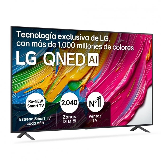  TV LG 86QNED80A6A 86" (218,44 cm), QNED, 4K UHD, 60 Hz, Smart TV, HDR, 100% Volumen de Color, Dolby Digital Plus 