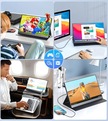 Monitor Recargable Tactil Touch Pantalla Touch Upscayl 3x Ultrasharp 4x