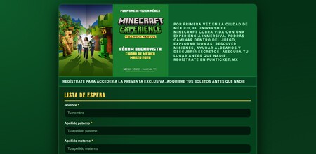 Minecraft Experience Mexico Preventa