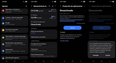 Protección de aplicaciones