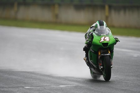 Randy De Puniet durante su primer podio