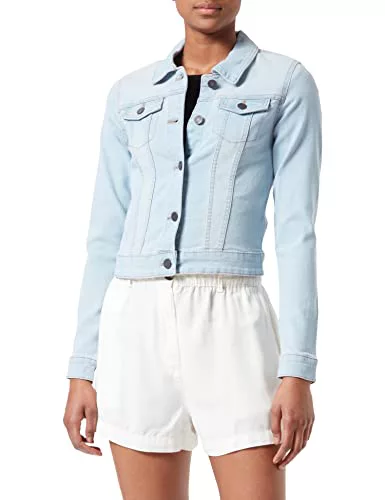 Noisy may Nmdebra L/S Denim Jacket LB Bg Noos Chaqueta Vaquera, Mezclilla De Color Azul Claro, M Mujeres