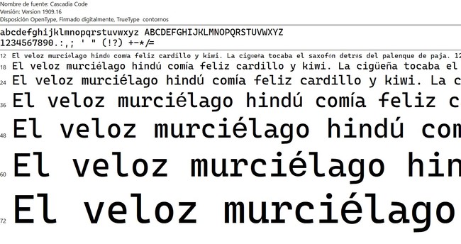 Cascadia Code Opentype 2019 09 19 15 40 36