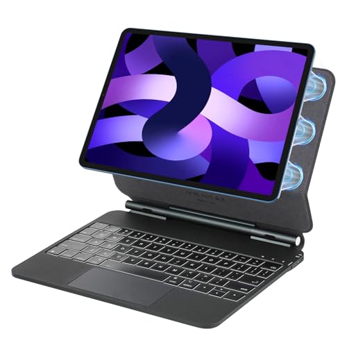 JESWO Magic Keyboard para iPad 11ª(A16, 2025) y iPad 10.9'' 10ª Generación con Magnetismo