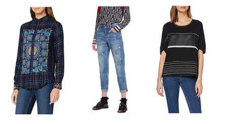 Chollos en tallas sueltas de camisetas, faldas, jerseys y pantalones Desigual a la venta en Amazon