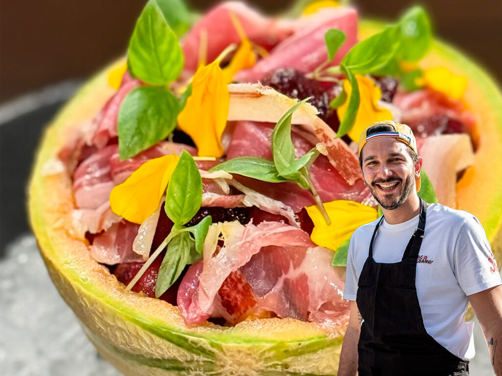 El mejor melón con jamón lo hace el chef Pierre Chomet: con queso de cabra y “flambeando con vino de Oporto”