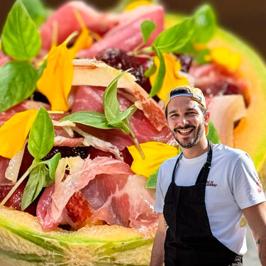 El mejor melón con jamón lo hace el chef Pierre Chomet: con queso de cabra y “flambeando con vino de Oporto” 