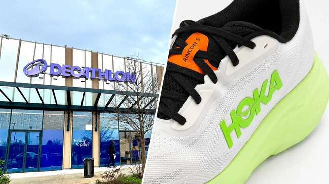 Decathlon Y Zapatilla Hoka En Contraste