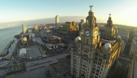 La maravillosa vista de Liverpool desde un drone