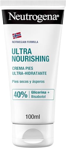 Neutrogena Fórmula Noruega Crema de Pies Ultra Hidratante (100 ml), crema para pies secos y ásperos, crema hidratante con 40% de Glicerina y Bisabolol