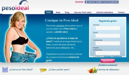 Peso ideal: una web para ayudarte a adelgazar