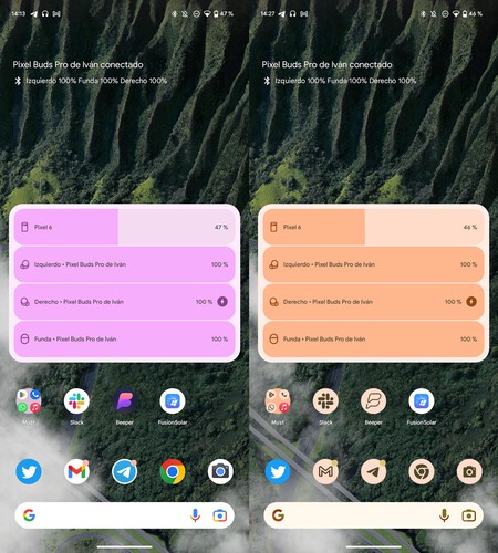 Widget Bateria Google Pixel