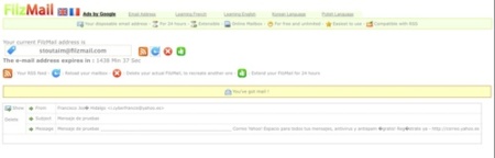 FilzMail, nuestro buzón de e-mail por 24 horas