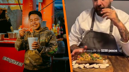Chef compara unos esquites de 30 pesos con otros de 230: se disculpa y usuarios le recomiendan los mejores puestos