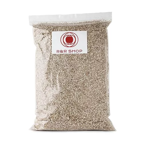 R&R SHOP – Vermiculita Fina Expandida, PH Neutro Ideal para Germinación, Crecimiento de Plantas, Hongos y Animales de Terrario (3L)