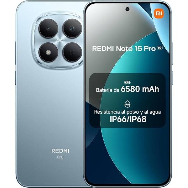 XIAOMI - Xiaomi Redmi Note 15 Pro 5G 8GB + 256 GB móvil libre.