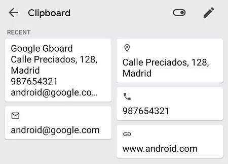 Gboard スマート クリップボード