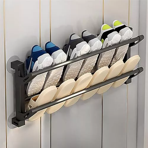 HMAKGG Zapatero de Pared con Tiras Adhesivas para Colgar