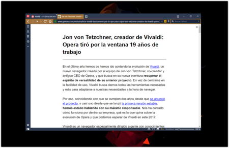 Llega Vivaldi 1.11 con un modo de lectura avanzado, control sobre la reproducción de GIFs, y nuevo icono