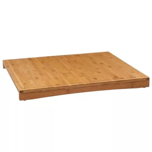 5five - Funda de bambú 3 en 1 para placa de cocina (52 x 58 cm). Tabla de cortar de madera. Protector contra salpicaduras y antiadherente. Compatible con placas de inducción y vitrocerámica.