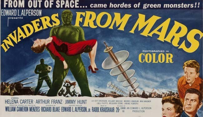 Invasores de marte 1953 cartel