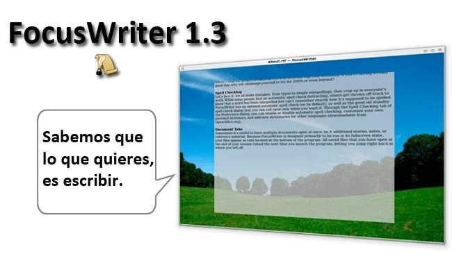 Focus Writer 1.3.0 - Sabemos que lo que quieres, es escribir
