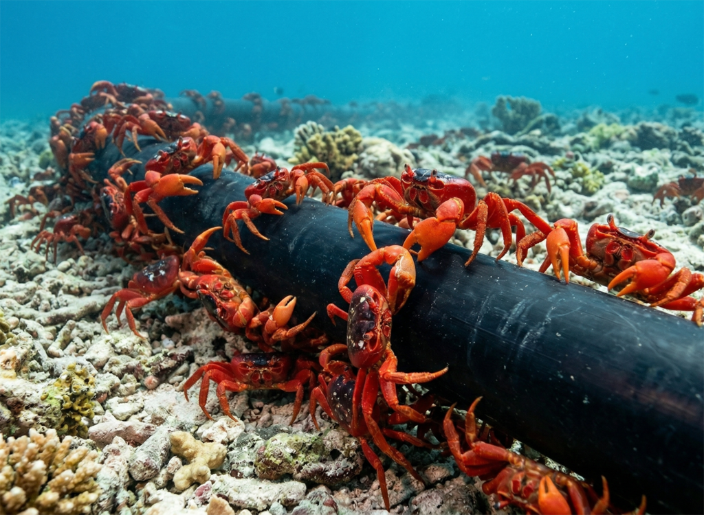 En Isla de Navidad hay 1.500 personas y 120 millones de cangrejos. Google cree que es el lugar perfecto para un nuevo cable submarino