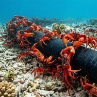 En Isla de Navidad hay 1.500 personas y 120 millones de cangrejos. Google cree que es el lugar perfecto para un nuevo cable submarino 