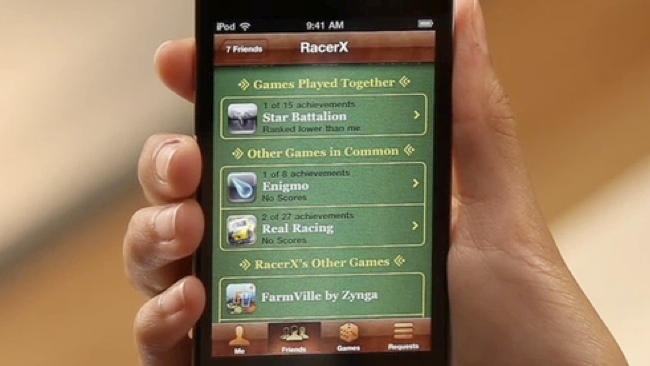 game center apple iphone