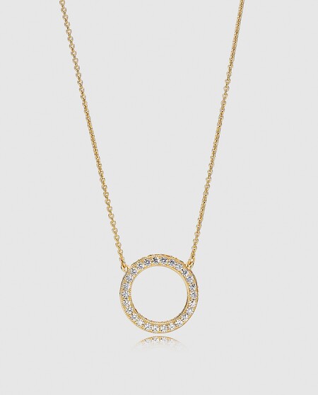 Collar De Plata Y Circonitas Shine Corazones Pandora