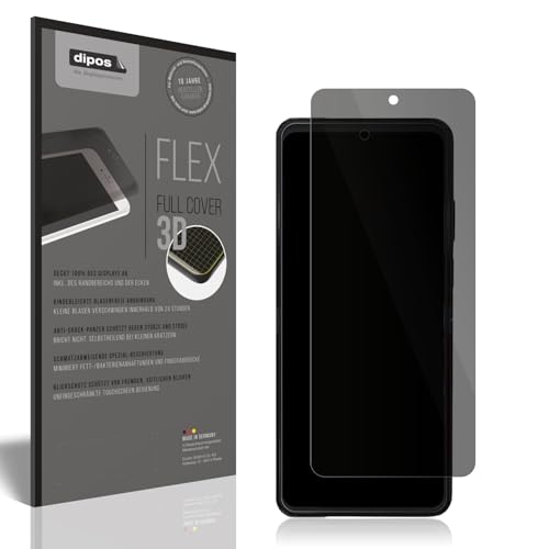 dipos FLEX 1x Protector de Pantalla de privacidad mate compatible con ZTE Nubia Flip 2, 100% de cobertura de Pantalla, compatible con huellas dactilares, apto para fundas, Filtro Antiespía 2 vías