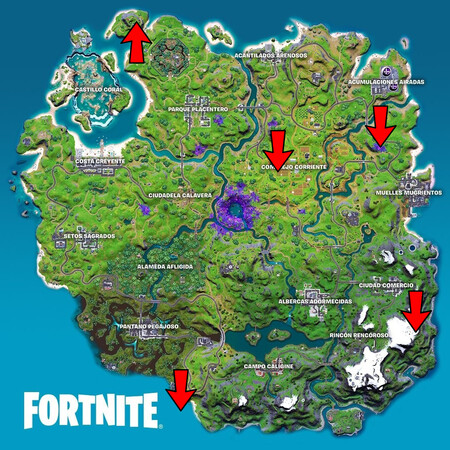 Mapa Artefactos Semana 6 Fortnite