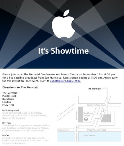 Confirmado: Evento Apple para el Martes 12 de Septiembre