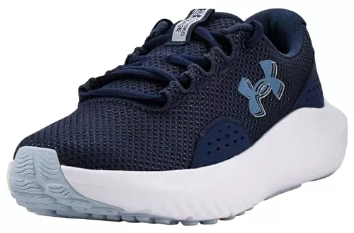Under Armour Tenis de Correr Surge 4 para Mujer, Azul Marino Lavado Calm Metallic Blue Calm, 40.5 EU