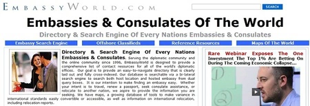 A la hora de salir al extranjero ten en cuenta Embassy World, directorio de embajadas y consulados 