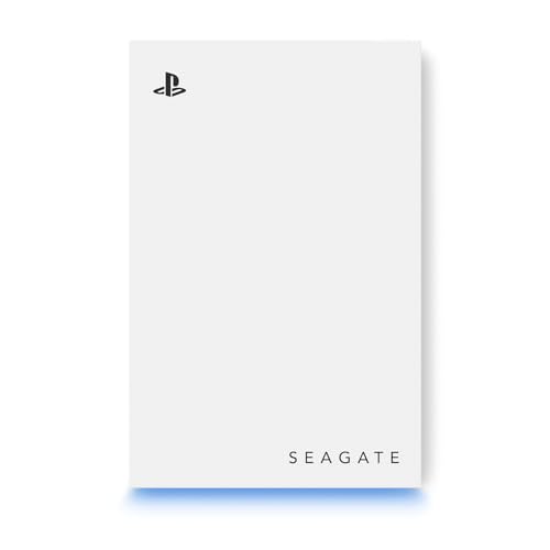 Seagate Game Drive PS4/PS5 5TB, disco duro externo portátil, 2,5", USB 3.0, blanco, LED azul, Plug and Play (STLV5000202)