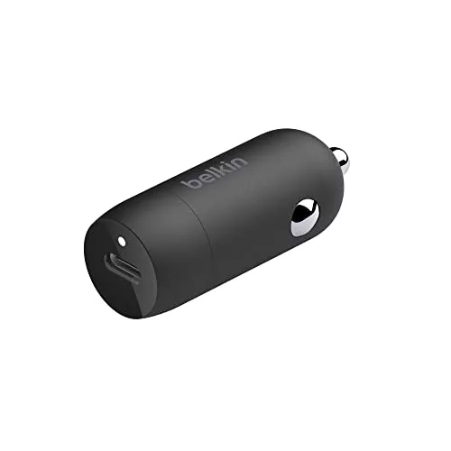 Belkin Cargador rápido para Coche de 30 W Boost↑Charge™ con Puerto USB-C Power Delivery, compatibilidad Universal con iPhone 14, Galaxy Serie S23 Note y Otros - Negro