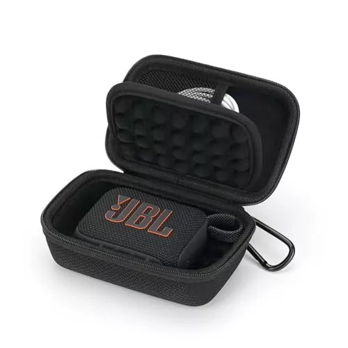 Yinke Funda para JBL GO 4/GO3/GO2 portátil Bluetooth Speaker, Hard Carry Travel bolsa de almacenamiento funda (negro)