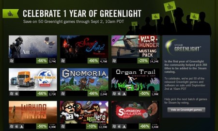 Steam Greenlight cumple un año y lo celebra rebajando más de 50 juegos
