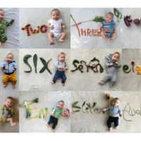 Una original forma de documentar el primer año del bebé... ¡con vegetales!