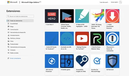 Extensiones Edge
