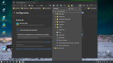 El acceso a la Colecciones tendrá en Edge una nueva interfaz flotante que Microsoft ya está probando