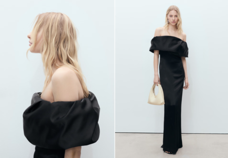 vestido negro de fiesta de Mango