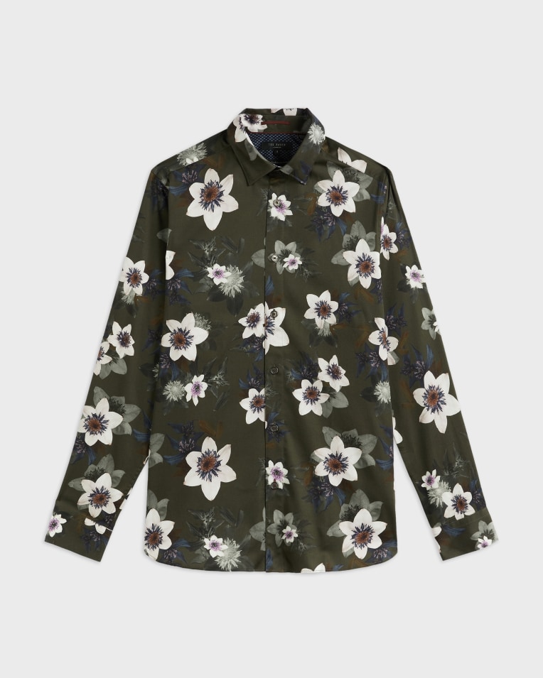 Camisa en manga larga modelo Dough color khaki
