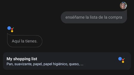 Google Assistant Lista