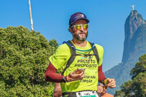 Hugo Farias correndo no Rio de Janeiro. Créditos: reprodução Instagram