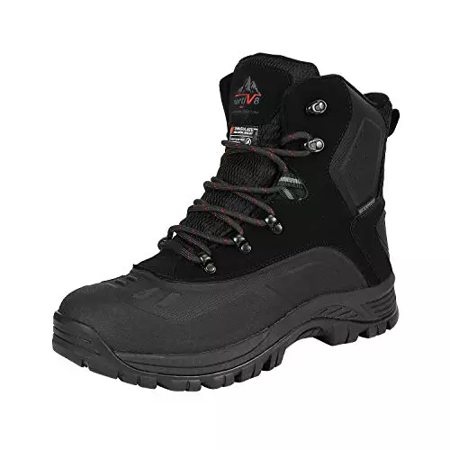 NORTIV 8 Botas de Hombre Trekking de Nieve Invierno Zapatos de Senderismo con Cordones Impermeables